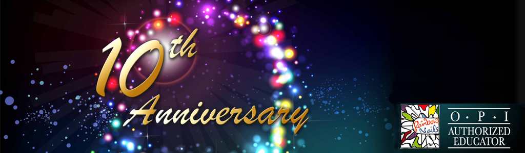 Celebrating 10 Years Anniversary of Rainbow Nails