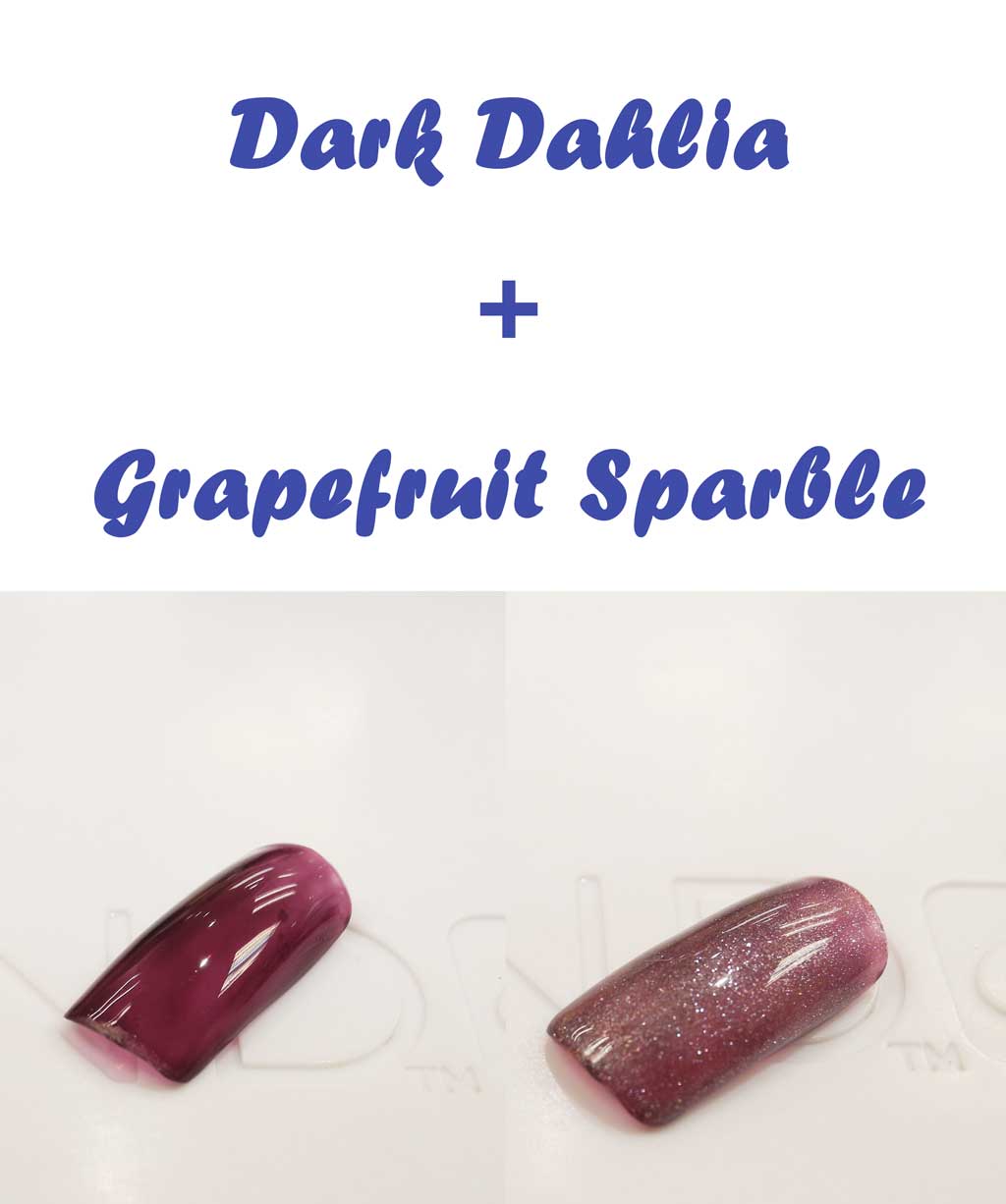 Overtly Onyx/ Dark Dahia + Grapefruit Sparkle