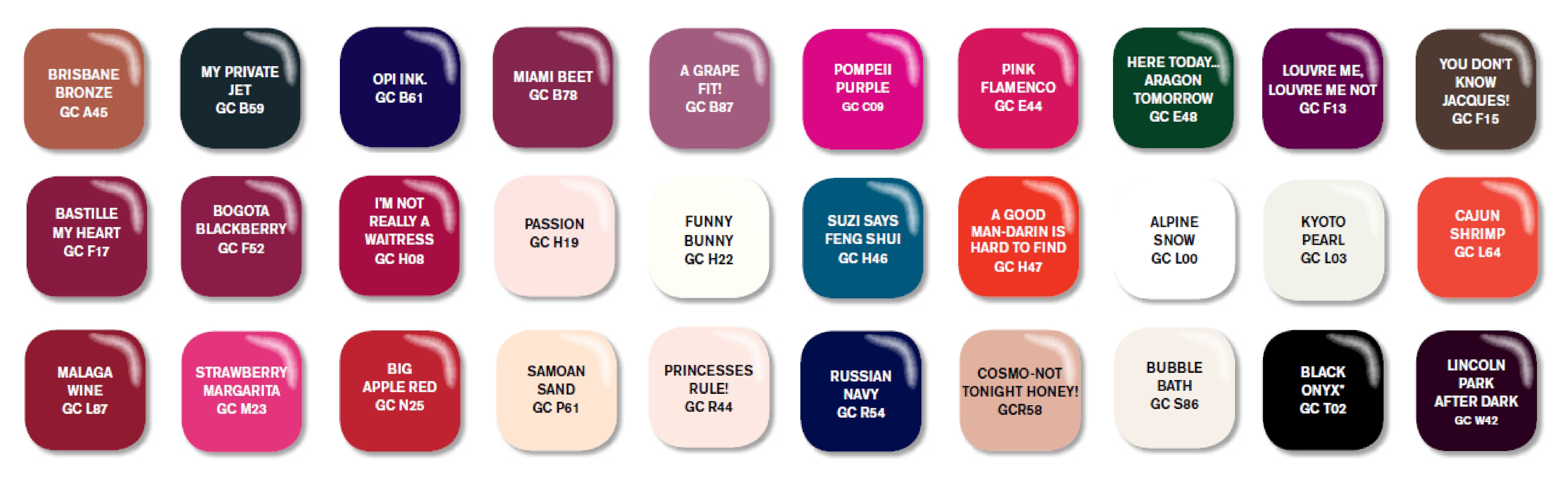 Opi Gel Nail Polish Colors 2020